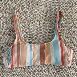 Target striped bikini top